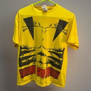 Marvel Shirt Mens Large Yellow Wolverine Chest Super Hero XMen Vintage Rubies